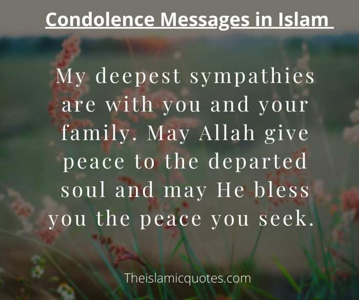 condolences message for muslim