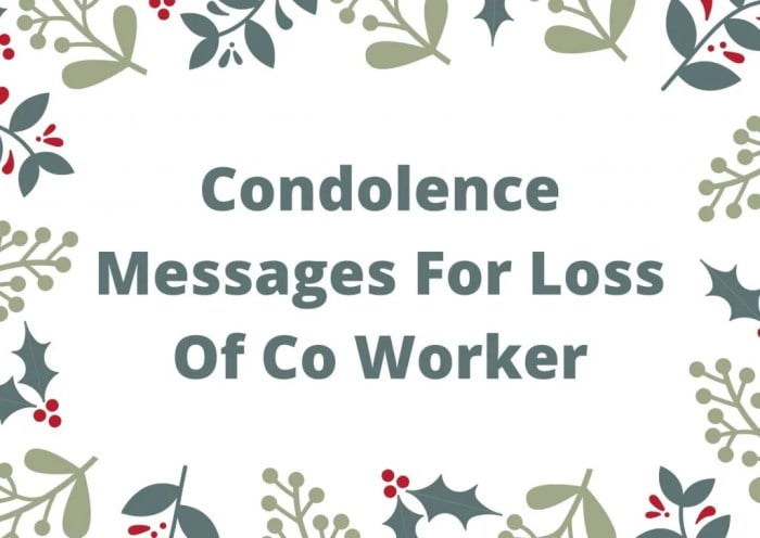 coworker condolence messages