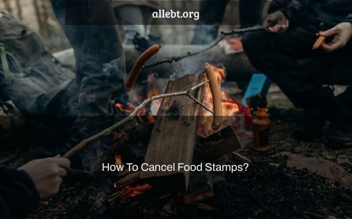 how to cancel my food stamps