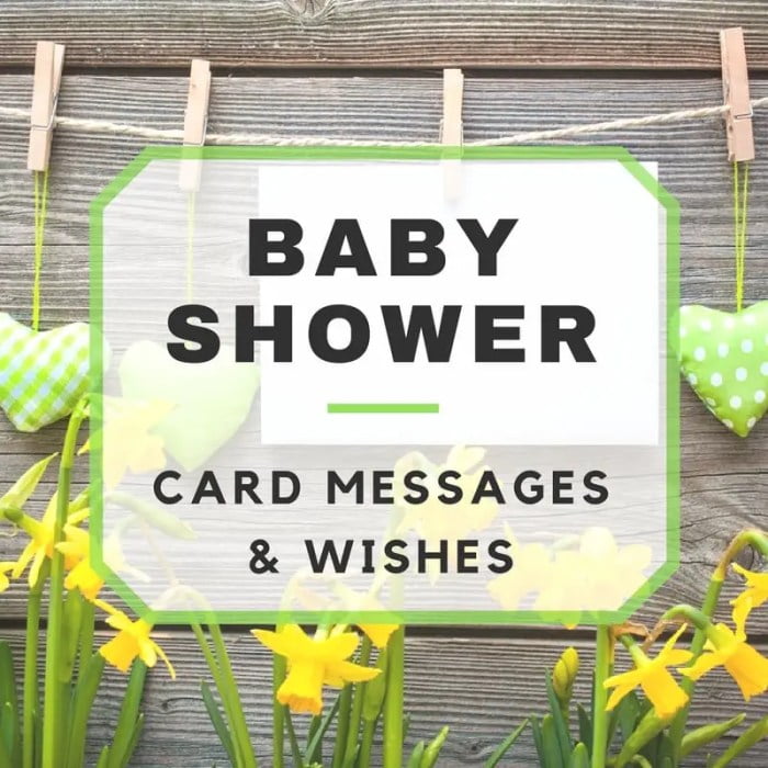 messages for a baby shower card