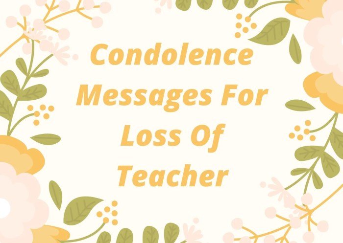 condolence messages for teacher