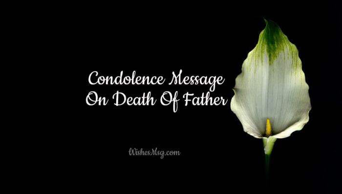 father death condolence message