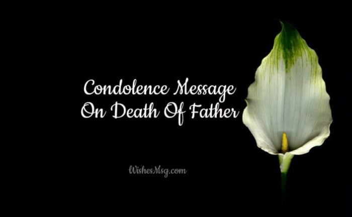 message of condolences for death of father