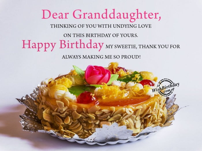 granddaughter birthday messages