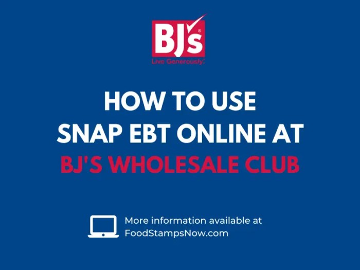 BJ's Wholesale Club accepting SNAP EBT payments at all locations