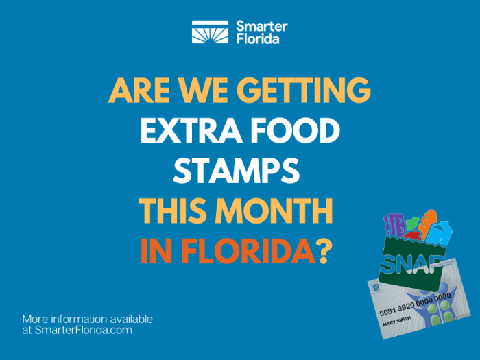 are we getting extra food stamps this month in florida