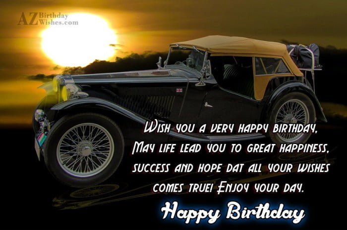 birthday messages for car lovers