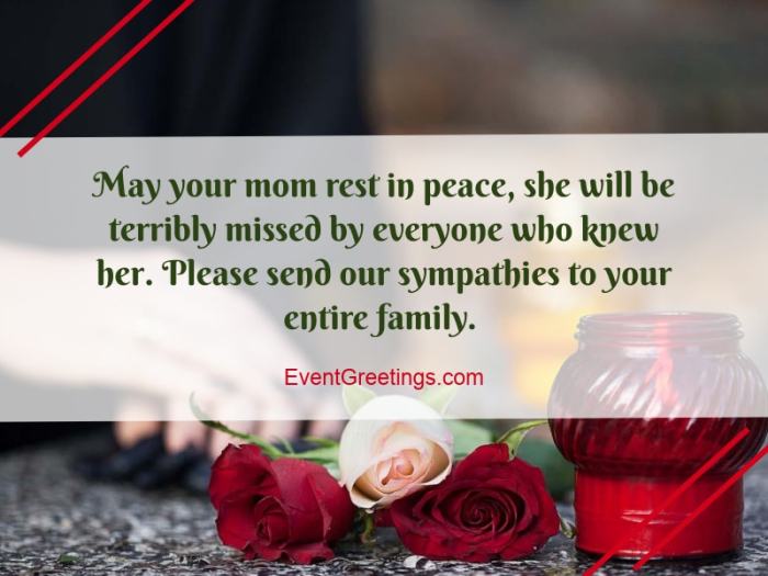 condolence messages for mother