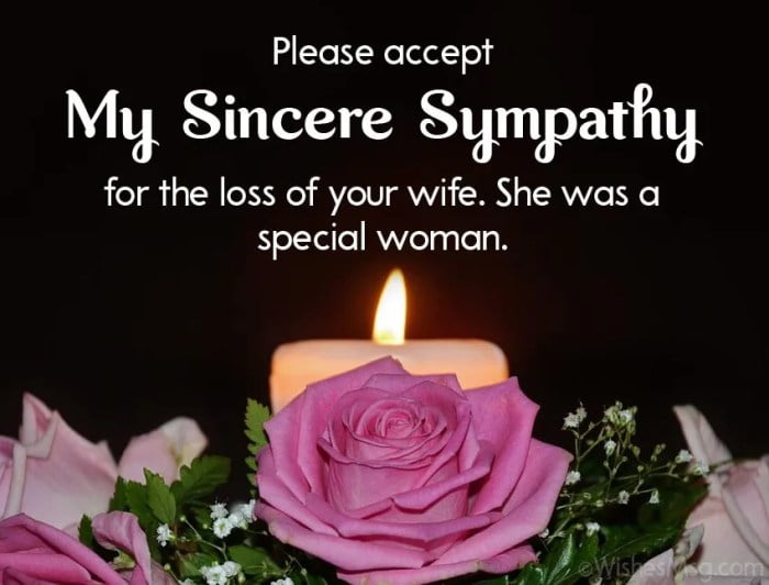 condolence messages for loss of wife terbaru