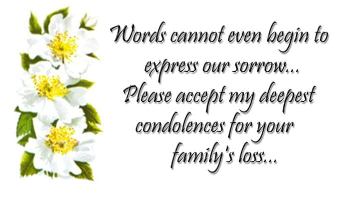 sorrowful condolence messages