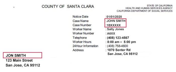 how to find your case number for food stamps