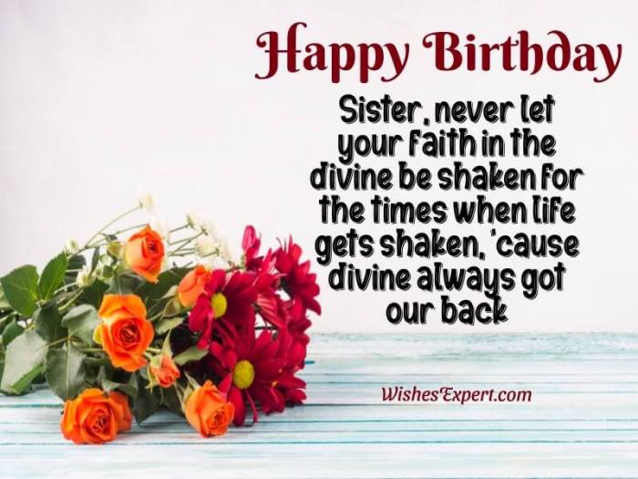 christian birthday messages for a sister